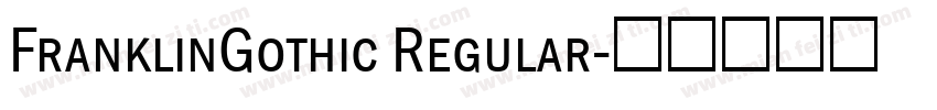 FranklinGothic Regular字体转换